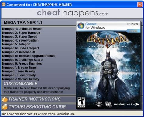batman arkham asylum cheat engine|Arkham Asylum Console Cheat Mod .
